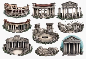 roman amphitheater tattoo idea