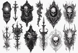 bloodborne 
arm sleeve tattoo idea