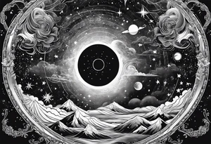 Astronomy tattoo idea