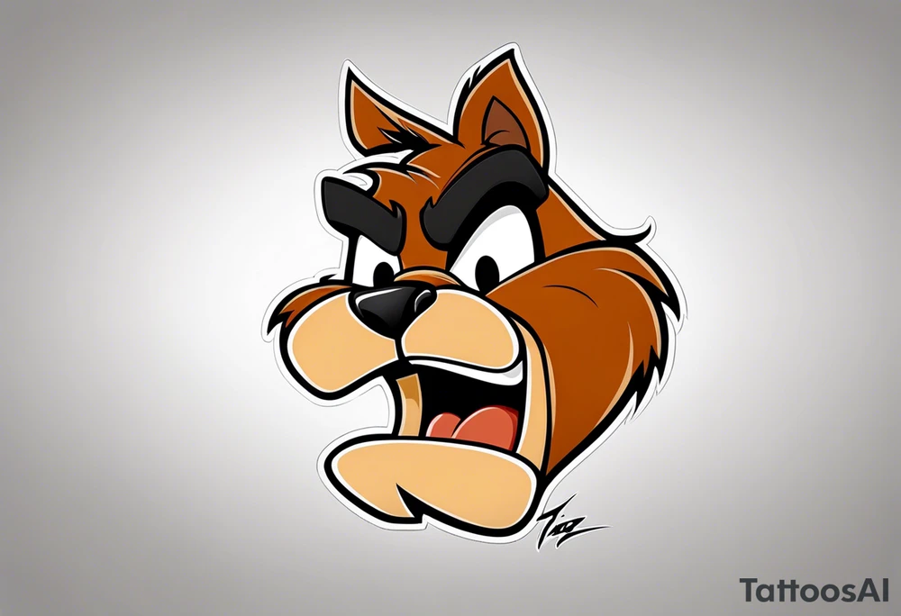 The looney tunes character taz tattoo idea