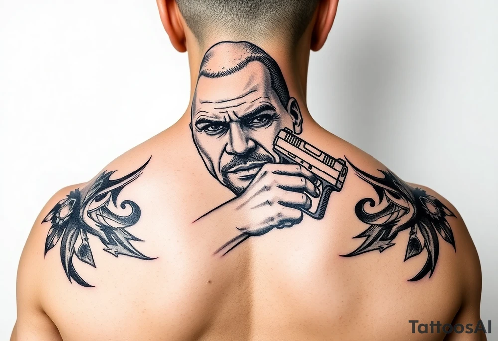 Biden with gun to head tattoo idea