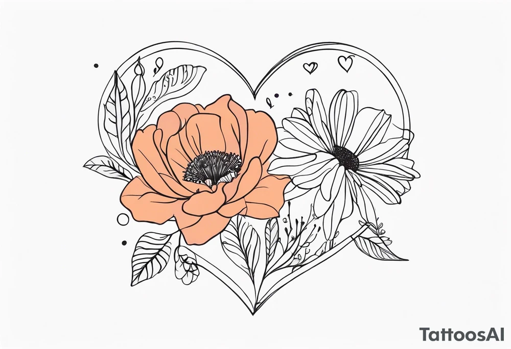 Love yourself first quote with flowers tattoo idea