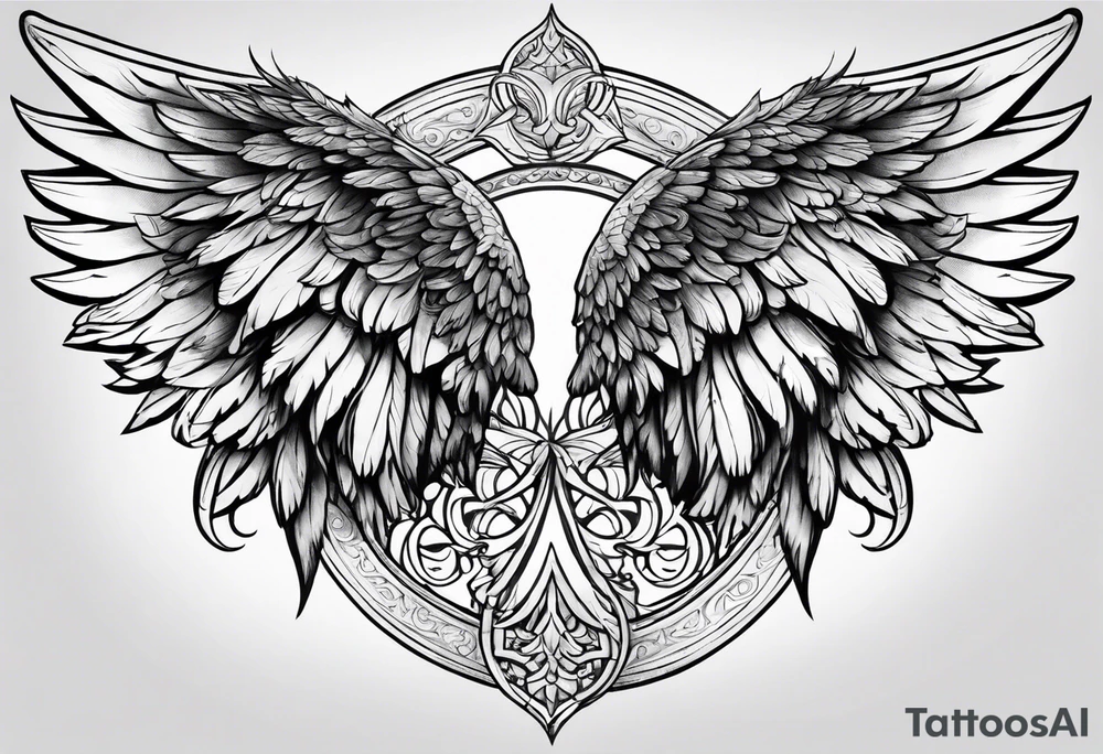 Angel wings tattoo idea