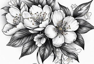 Cherry blossom for back tattoo but size is small tattoo idea