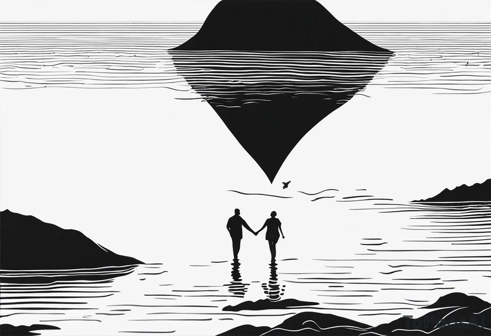 Represente la distance entre 2 personnes qui s aiment dans une goutte d eau tattoo idea