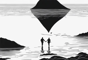 Represente la distance entre 2 personnes qui s aiment dans une goutte d eau tattoo idea