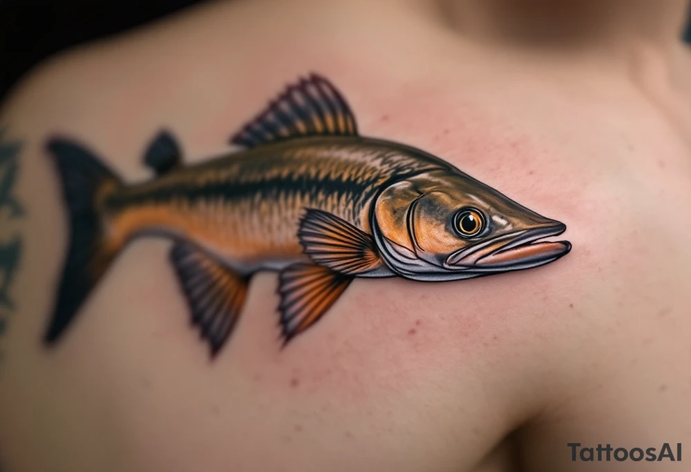 Realistic Catfish Portrait – Hyper-detailed rendering of a channel catfish with olive-green to silvery body, fine whiskers, and natural shading for a lifelike aquatic feel. tattoo idea