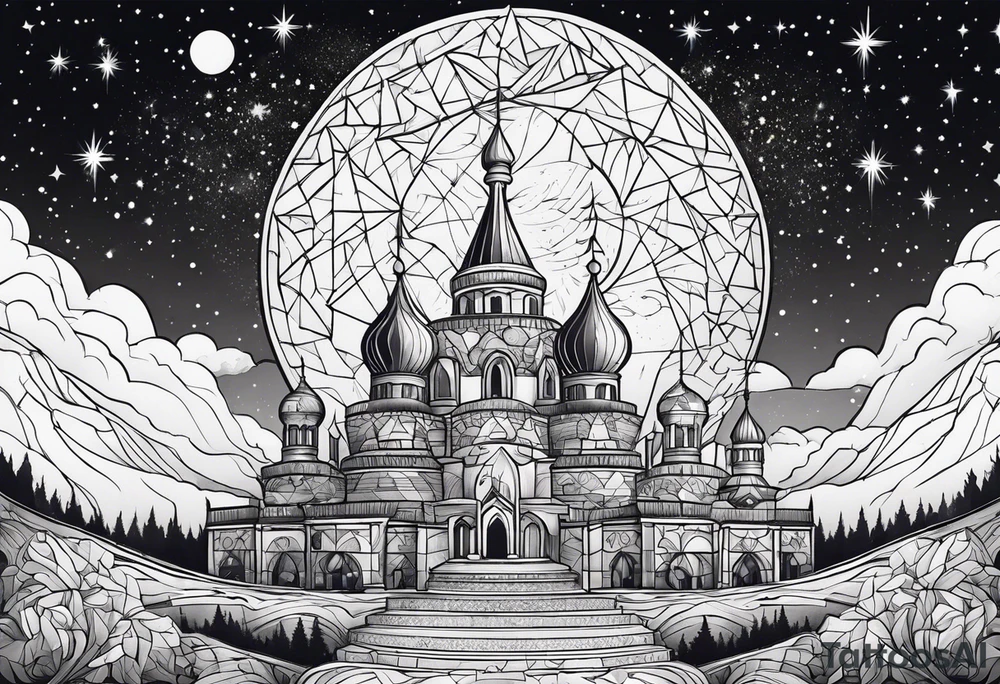 Starry Sky Fantasy tattoo idea