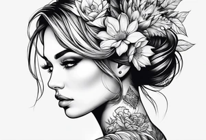 a woman tattoo idea