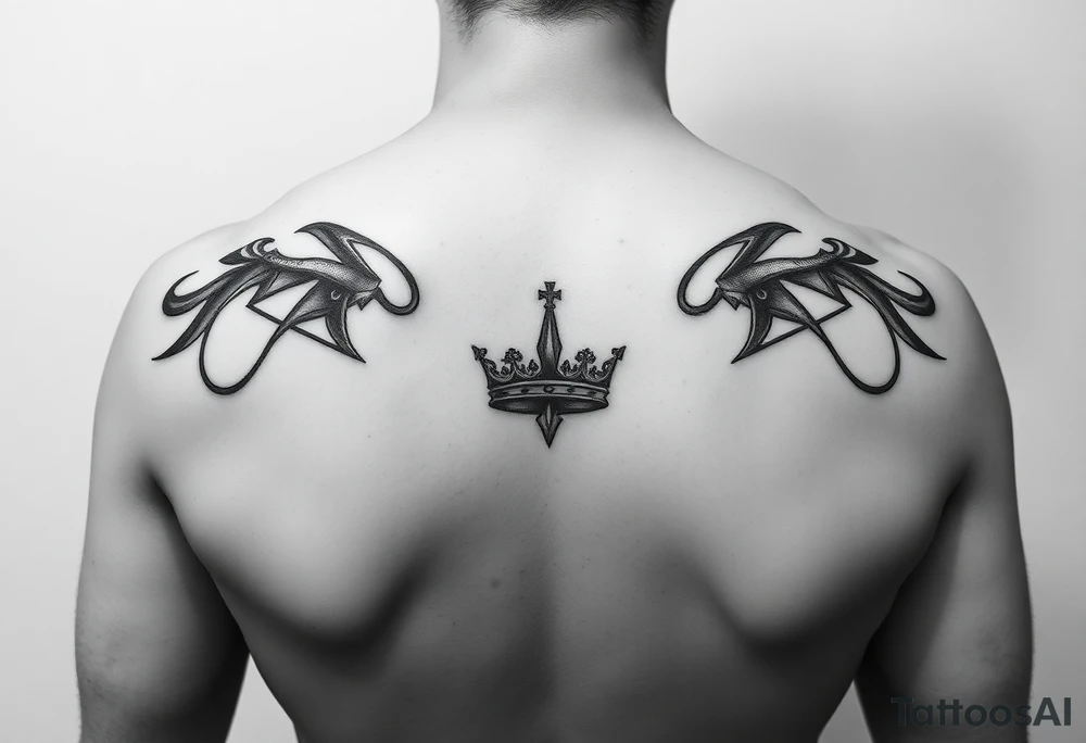 Crown no more pain strength 
Minimalistic tattoo idea