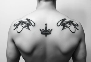 Crown no more pain strength 
Minimalistic tattoo idea