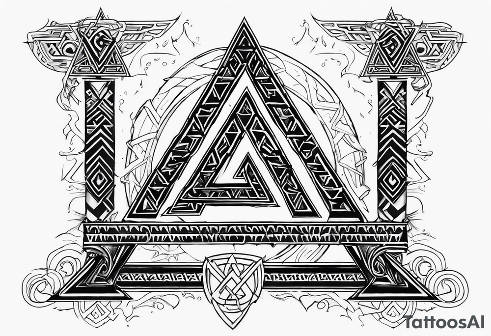 Valhalla sword steps valknut tattoo idea