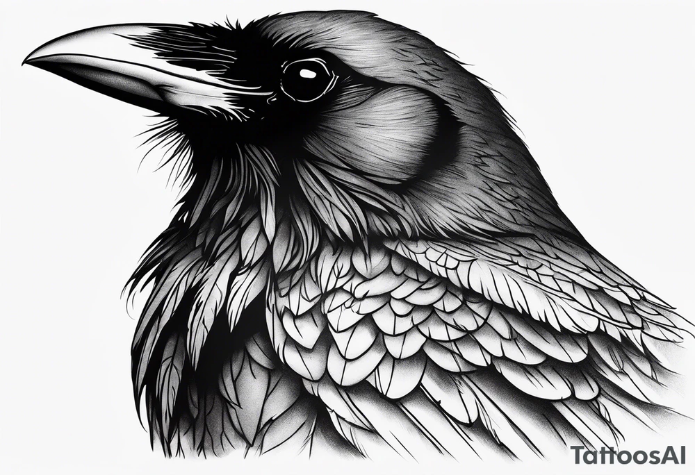 Raven tattoo idea