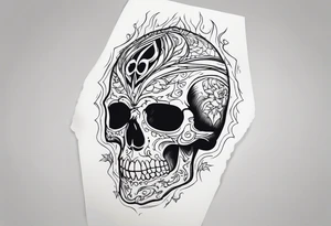 Burning skeleton tattoo idea