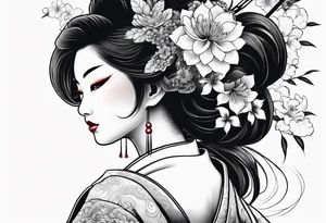 geisha full body tattoo idea