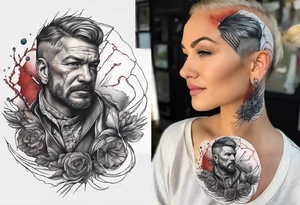 stitching together a wound; no portrait tattoo idea