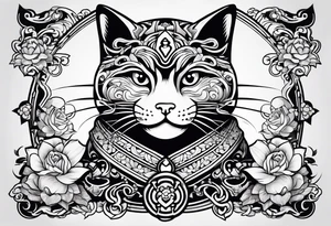 Lucky cat tattoo idea