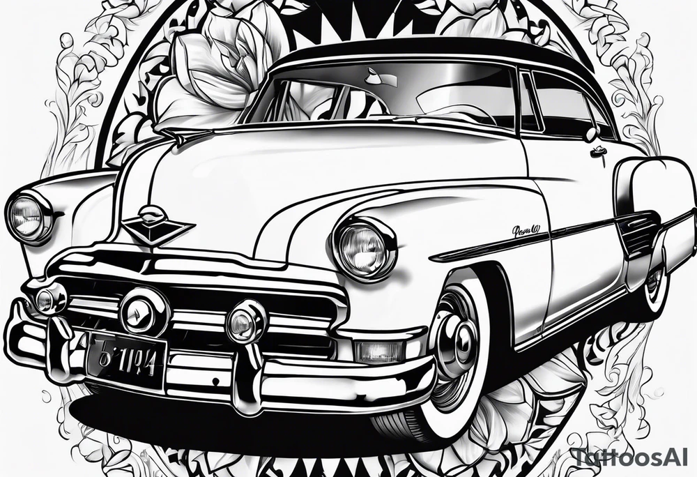 A tribute to 1950s pinup fashion tattoo idea