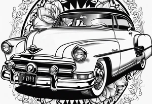 A tribute to 1950s pinup fashion tattoo idea