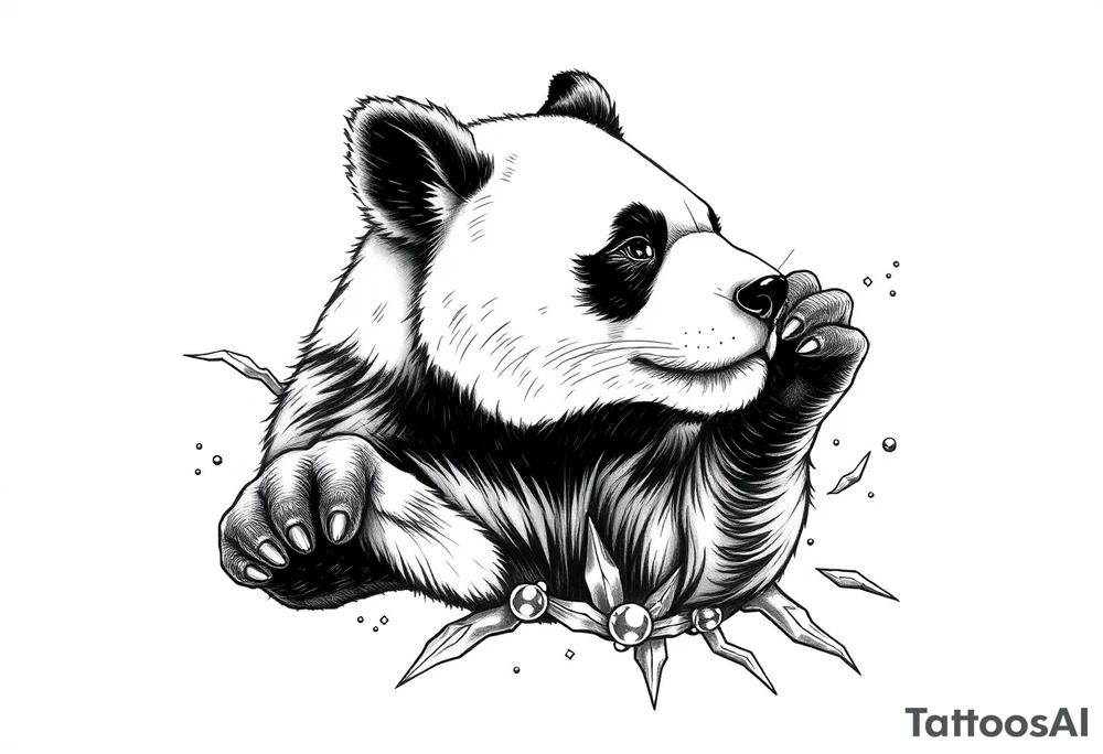 panda counting crypto tattoo idea