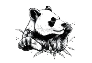 panda counting crypto tattoo idea