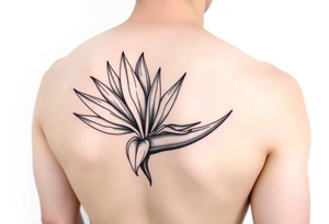 Bird of paradise flower tattoo idea
