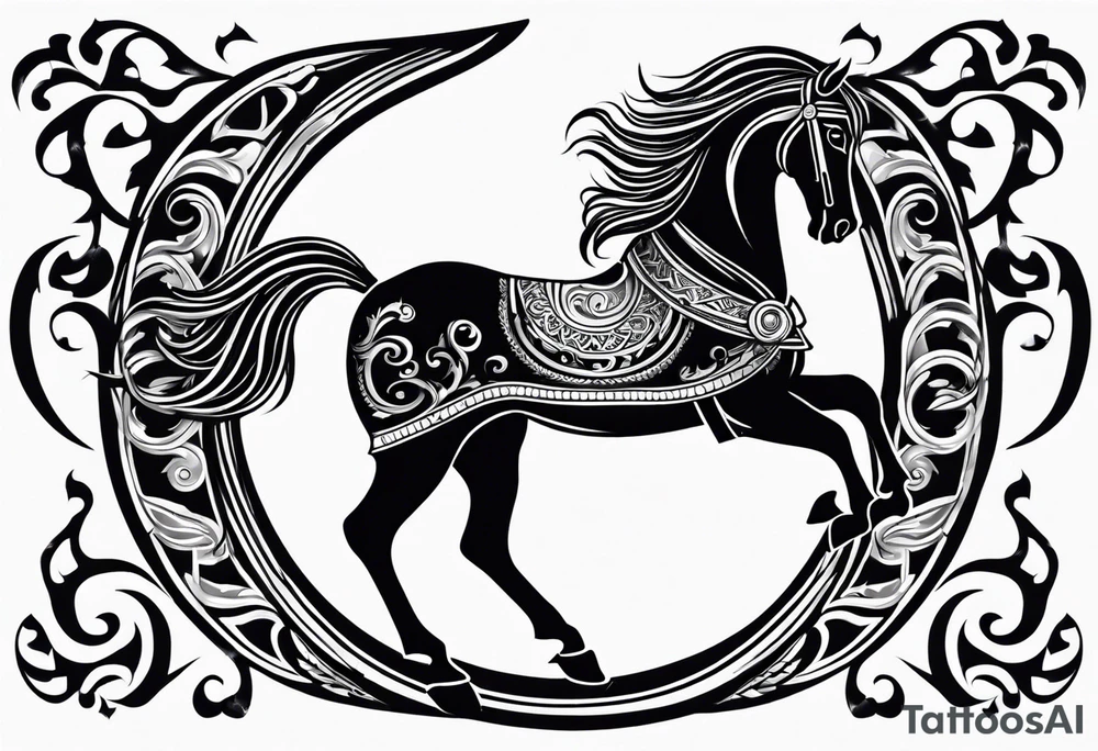 horse shoe tattoo idea