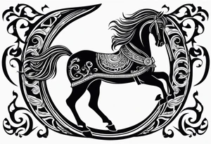 horse shoe tattoo idea