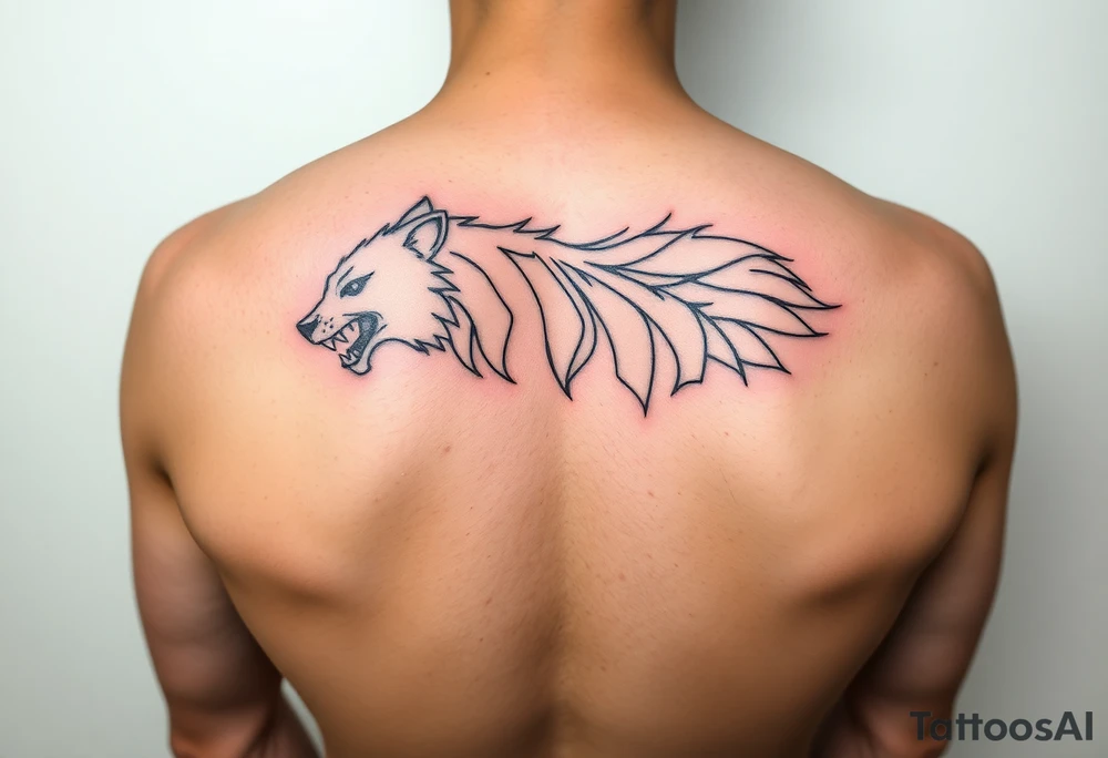 fine line, minimal, animal tattoo idea
