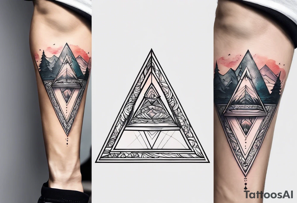 simple triangle tattoo idea