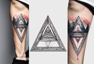 simple triangle tattoo idea