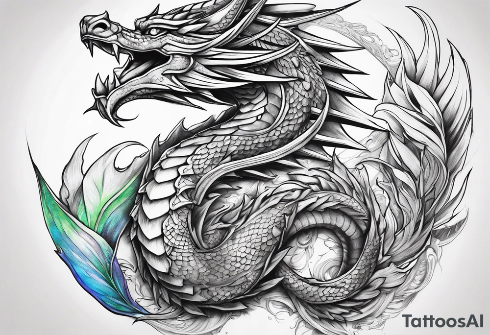 Yugioh rainbow dragon tattoo idea