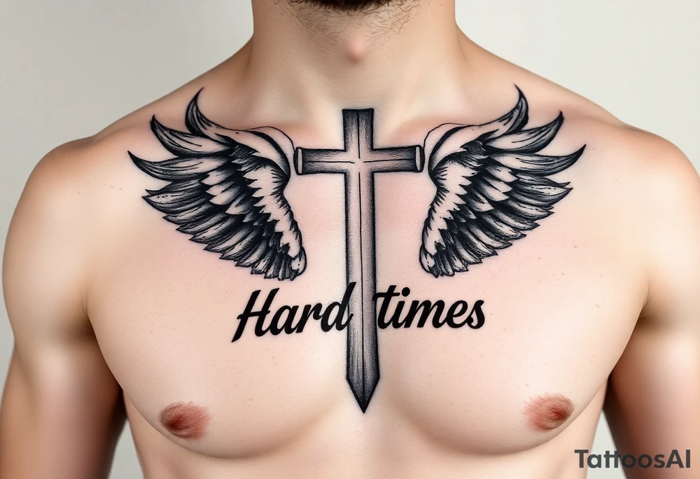 powerful Christian overcoming hard times tattoo idea