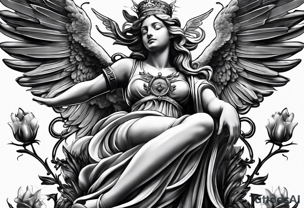 Beetender Engel statue tattoo idea