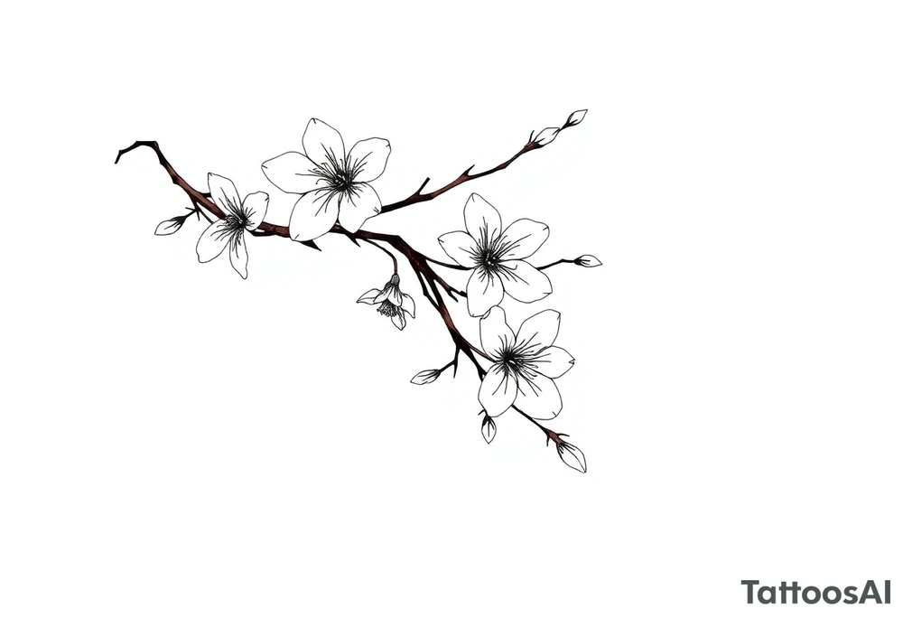 delicate cherry blossoms swirling in spring breeze with petals tattoo idea delicate cherry blossoms swirling in spring breeze with petals tattoo idea