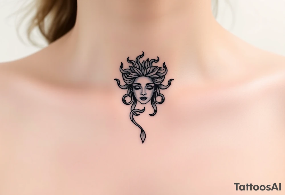 Small Medusa tattoo idea