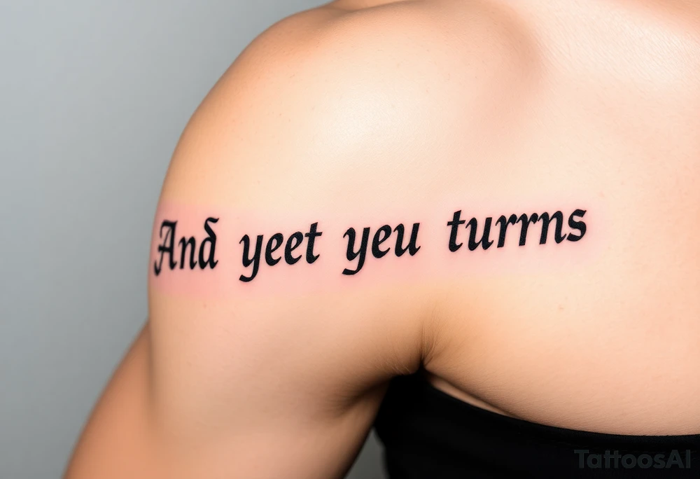 Latin for "And yet it turns" tattoo idea
