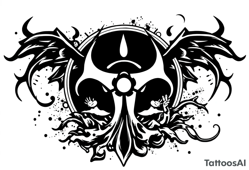 Contagion sign imwith toxic spill behind tattoo idea