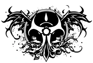 Contagion sign imwith toxic spill behind tattoo idea
