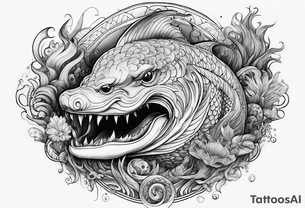 Sea mythical creatures tattoo idea