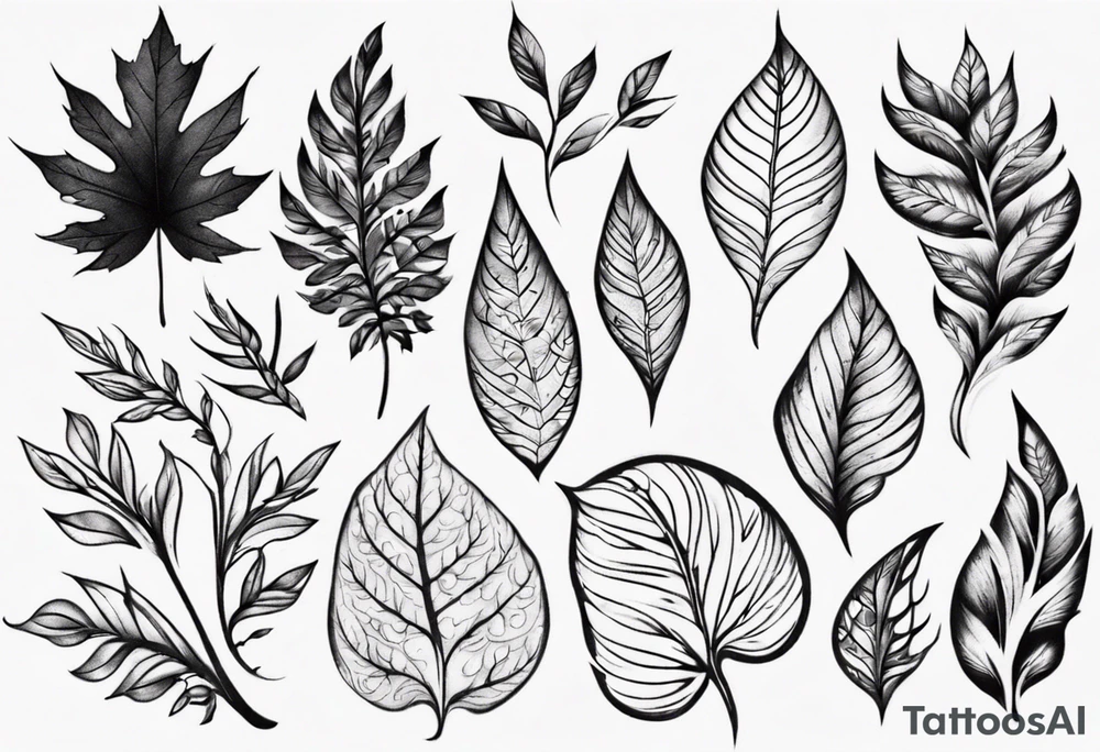 leaf tattoo tattoo idea