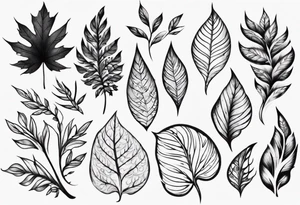 leaf tattoo tattoo idea