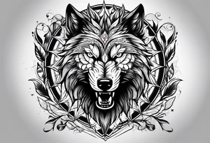 Angry wolfe tattoo idea