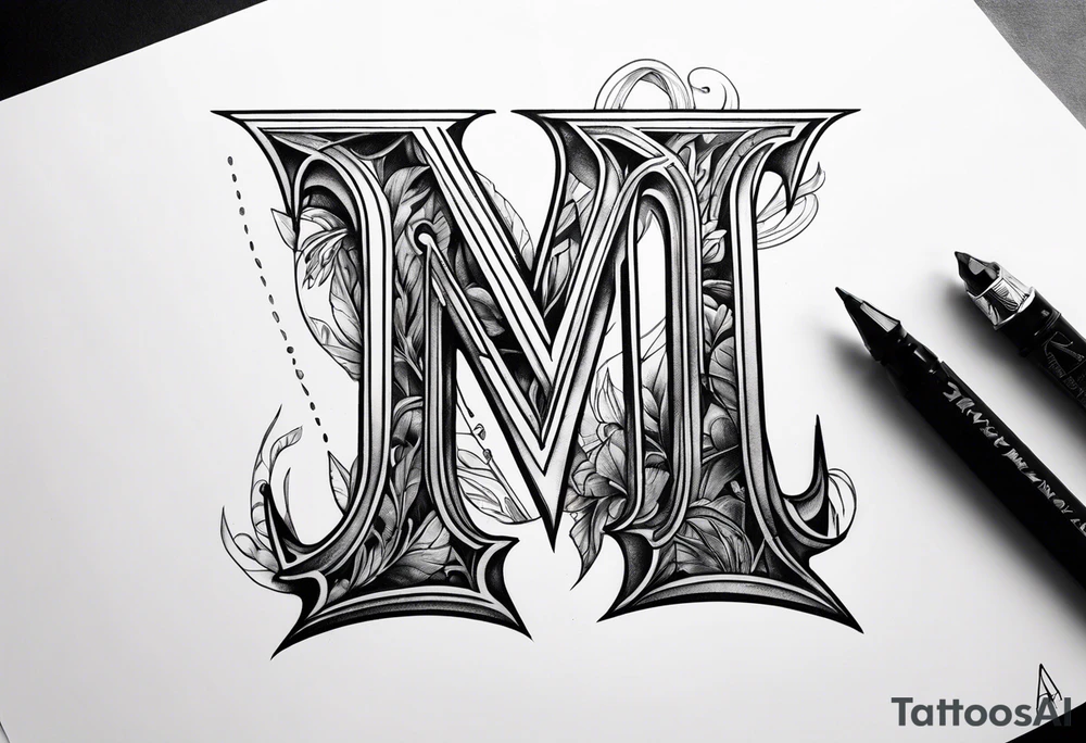 the letters A W R tattoo idea