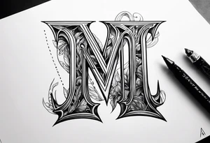 the letters A W R tattoo idea