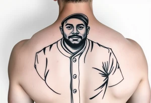 Culinary chef wearing a baseball outfit tattoo idea