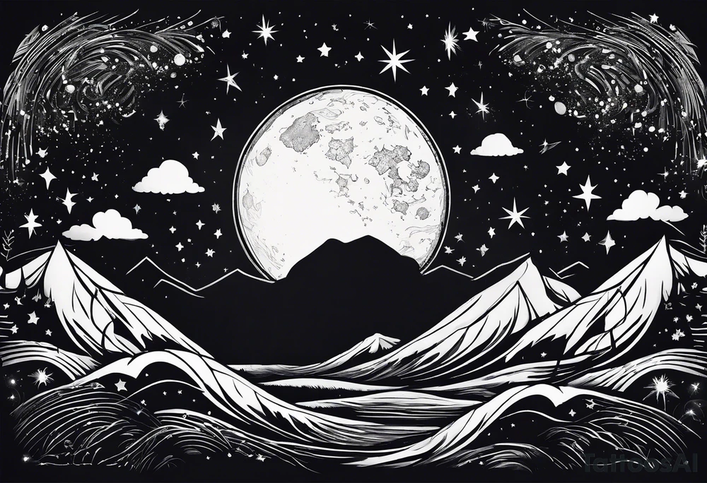 Night sky tattoo idea
