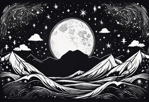 Night sky tattoo idea