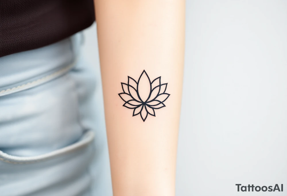 Lotus and Leo symbol tattoo idea