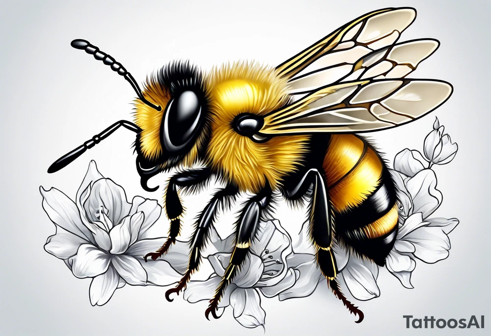 Small bee, not real tattoo idea